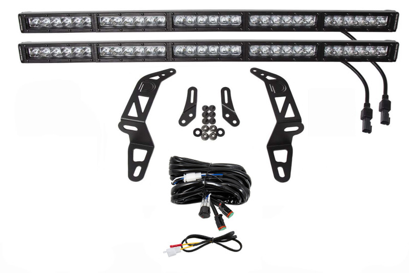 Jeep Wrangler Bumper LED Light Bar Kit - Front - Diode Dynamics - SS30 Stage Series 30 Jeep Wrangler Bumper LED Light Bar Kit - Front - Diode Dynamics - SS30 Stage Series 30